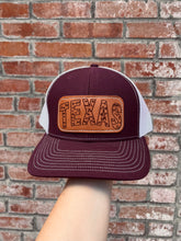 Load image into Gallery viewer, Texas Brands On Maroon Cap