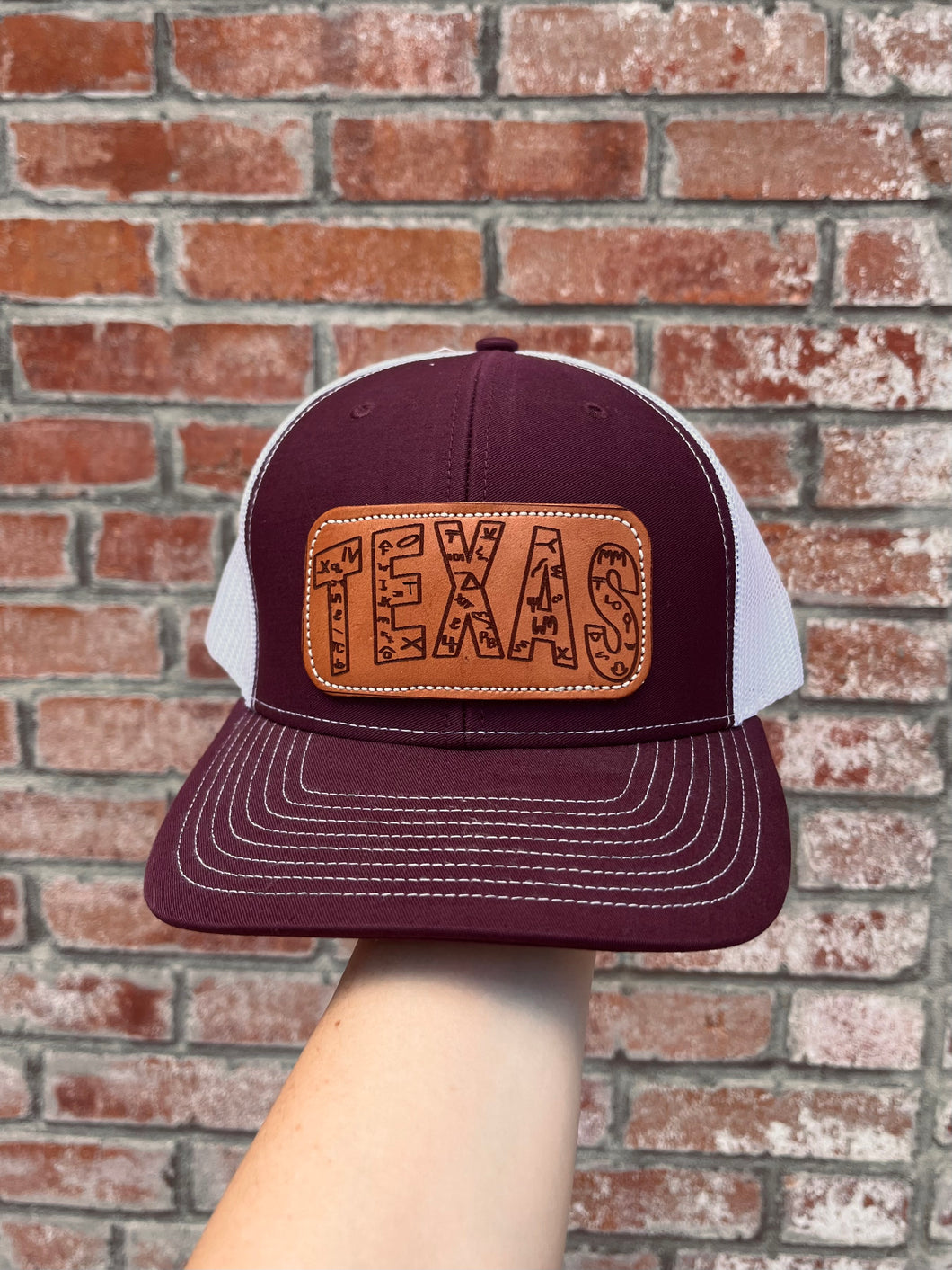 Texas Brands On Maroon Cap