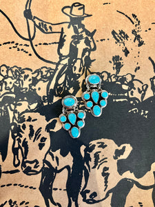 Turquoise Small Dangle Cluster