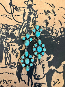 Turquoise Drop Cluster Earring