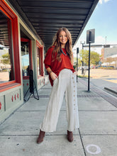 Load image into Gallery viewer, Linen Pants W/ Buttons