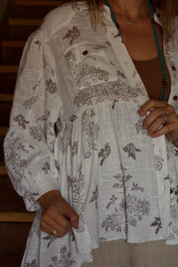 Gauzee Peplum Shacket