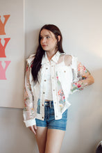Load image into Gallery viewer, Floral Embroidered Jean Jacket